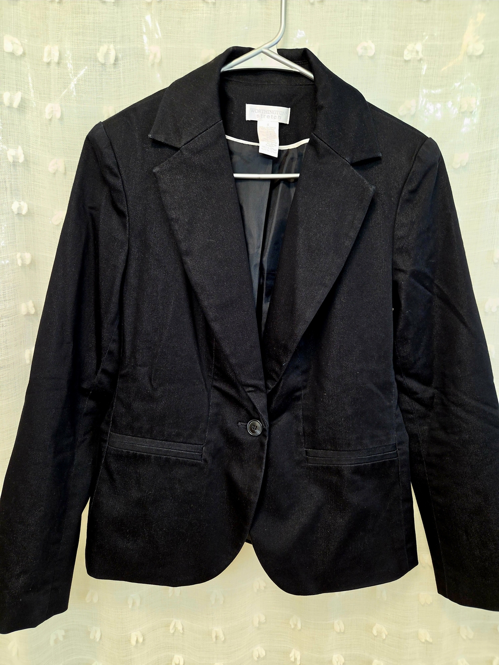 Worthington Black Women's Single-Button Blazer